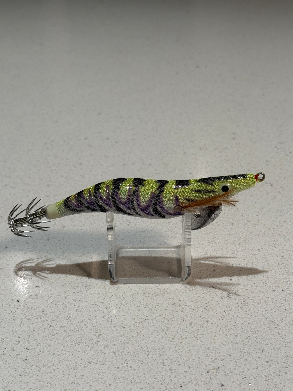 Premium Glow Egi Squid Jig With Rattle Beads - Yellow