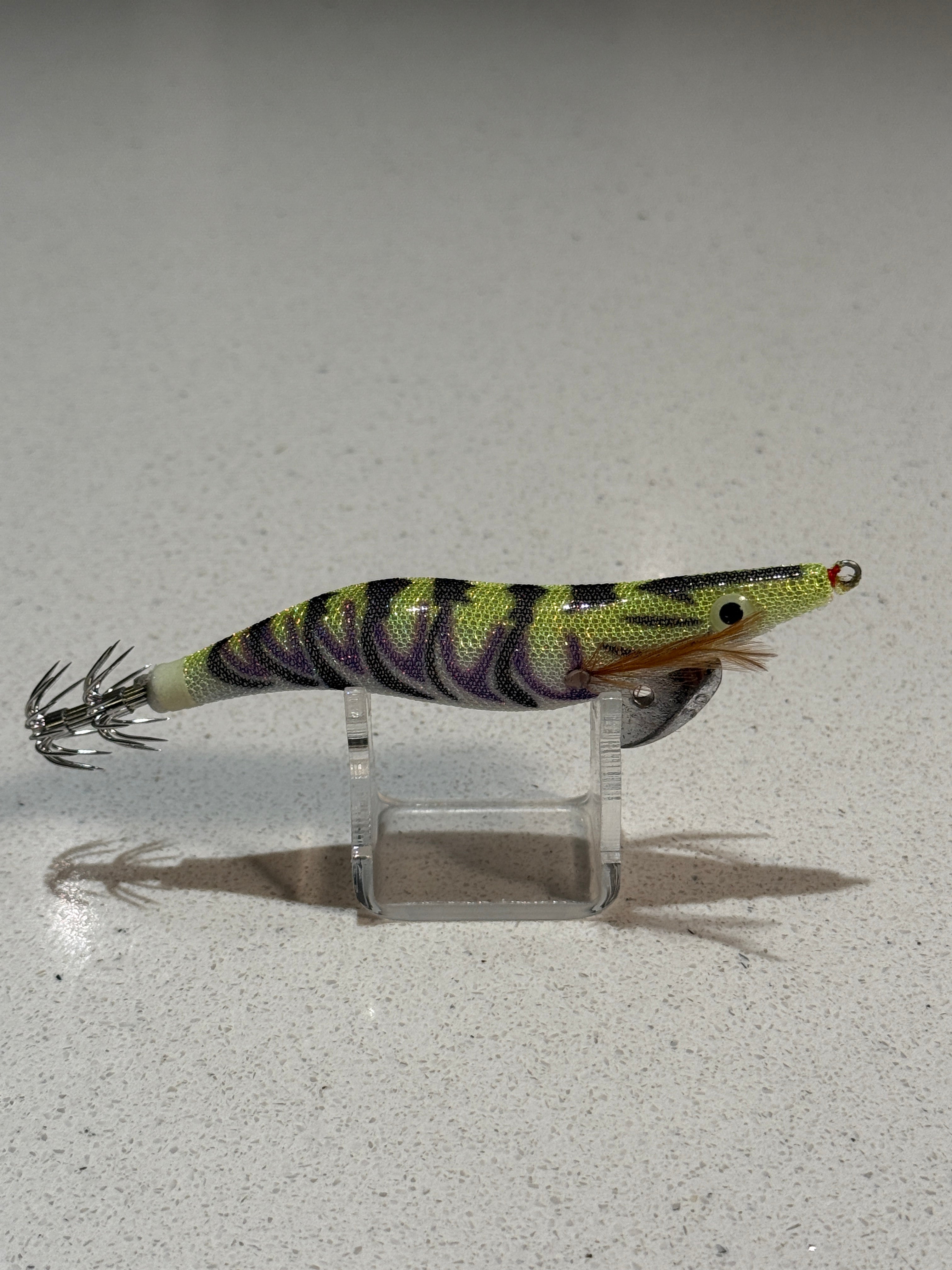 Premium Glow Egi Squid Jig With Rattle Beads - Yellow